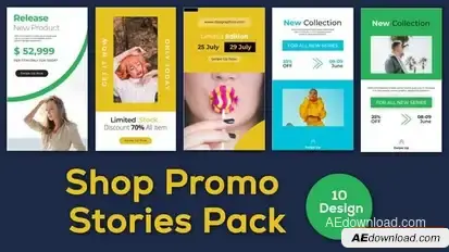 Videohive Shop Instagram Story After Effect Template Openers template preview