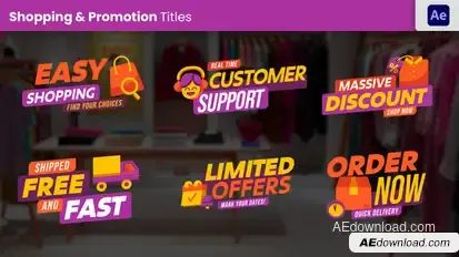 Shopping & Promotion Title Titles template preview