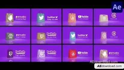 Shopping Bags | After Effects Openers template preview