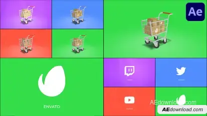 Shopping Cart for After Effects Logo Stings template preview
