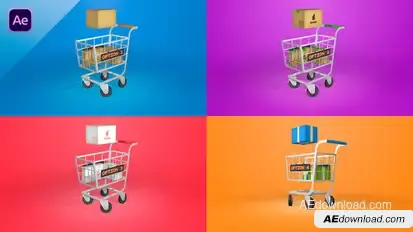 Shopping Cart with Boxes Openers template preview