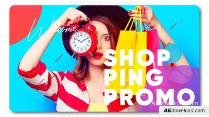 Shopping Colorful Promo Video Displays template preview