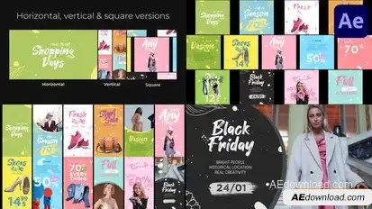 Shopping Days (Social Media) | After Effects Openers template preview