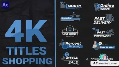 Shopping Titles Pack Titles template preview