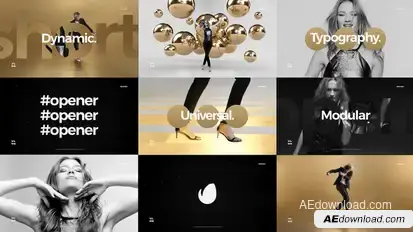 Short Dynamic Stomp Opener / Fast Fashion Event Promo / Clean Typography Vlog Intro Openers template preview