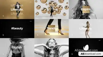 Short Fashion Stomp / Fast Clean Opener / Dynamic Typography / Youtube Channel Openers template preview