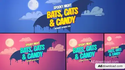 Short Halloween Intro Logo Openers template preview