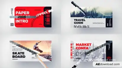 Short Promo - Paper Zipper Intro Openers template preview