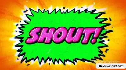 Shout Cartoon Title Opener Openers template preview