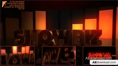 Showbiz Element Logo Logo Stings template preview