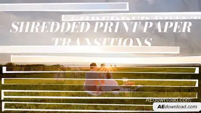 Shredded Paper Transitions | Vertical | After Effects Elements template preview