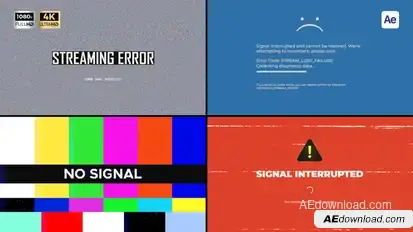 Signal Lost Overlays Elements template preview