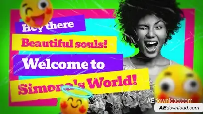 Simona's World Intro Openers template preview