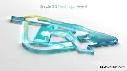 Simple 3D Fluid Logo Reveal Logo Stings template preview