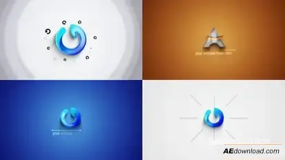Simple 3D logo reveal Openers template preview
