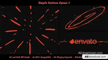 Simple Cartoon Opener 4 Logo Stings template preview
