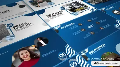 Simple Corporate Presentation Video Displays template preview