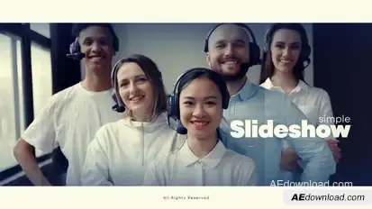 Simple Corporate Slideshow Video Displays template preview