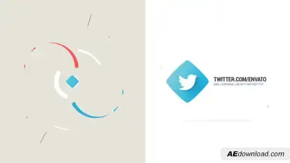 Simple Flat Logo Opener Logo Stings template preview