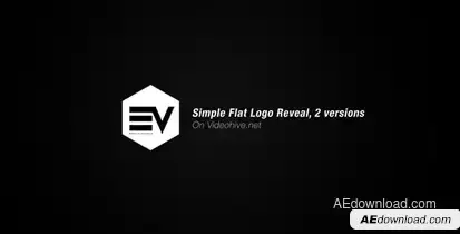 Simple Flat Logo Reveal Logo Stings template preview