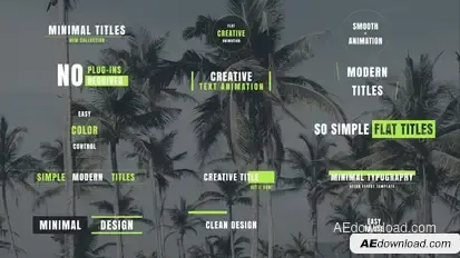 Simple Flat Titles Titles template preview