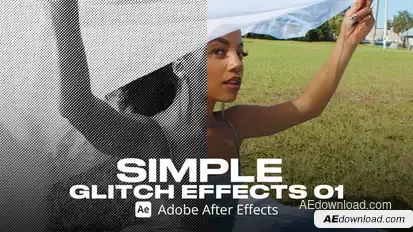 Simple Glitch Effect 01 Ae Elements template preview