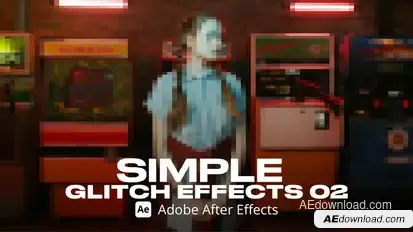 Simple Glitch Effect 02 Ae Elements template preview