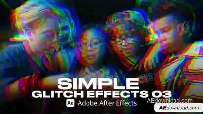 Simple Glitch Effect 03 Ae Elements template preview