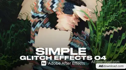 Simple Glitch Effect 04 Ae Elements template preview