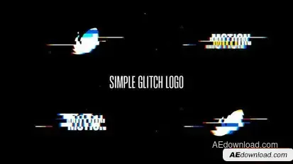 Simple Glitch Logo Logo Stings template preview