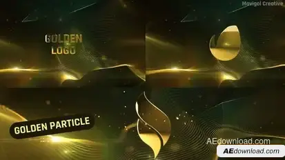 Simple Golden Particle Logo Animation Logo Stings template preview