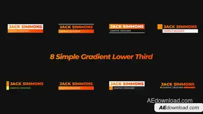 Simple Gradient Lower Thirds Elements template preview