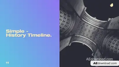 Simple History Timeline Video Displays template preview