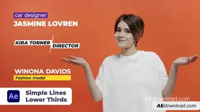 Simple Lines Lower Thirds Titles template preview