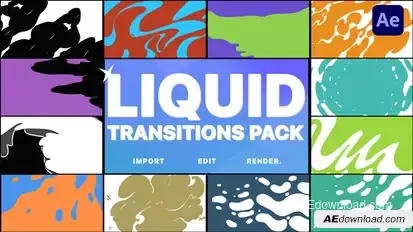 Simple Liquid Transitions | After Effects Elements template preview