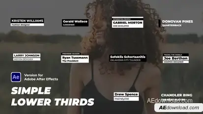 Simple Lower Thirds Elements template preview