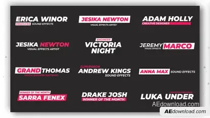Simple Lower Thirds Titles template preview