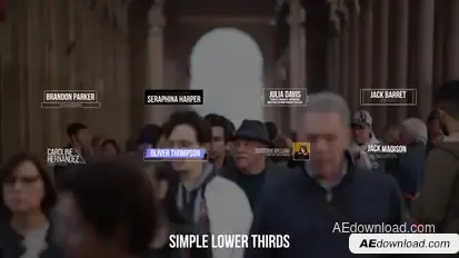 Simple Lower Thirds Elements template preview