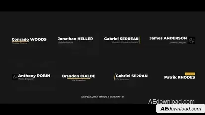 Simple Lower Thirds | AE Titles template preview