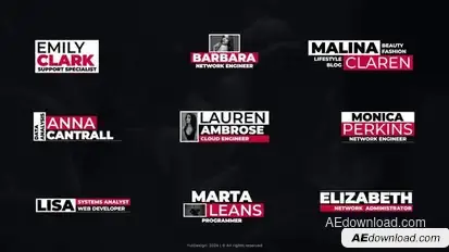 Simple Lower Thirds | AE Titles template preview