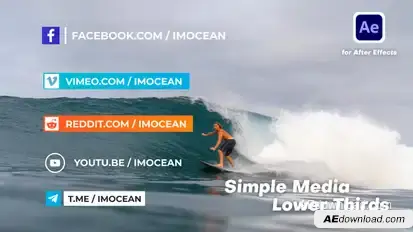 Simple Media Lower Thirds Elements template preview