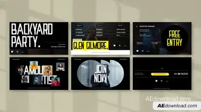 Simple Modern Music Party Openers template preview