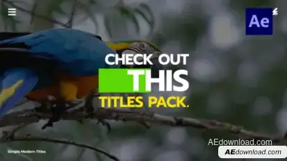 Simple Modern Titles /Ae Titles template preview