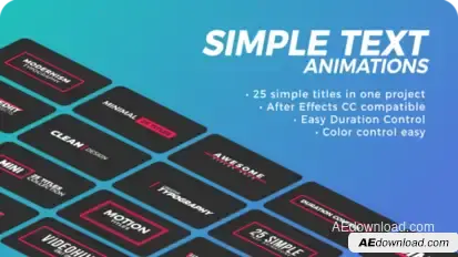 Simple Motion Text | After Effects Titles template preview