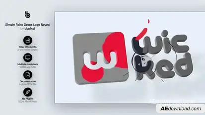 Simple Paint Drops Logo Reveal Logo Stings template preview
