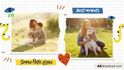 Simple Photo Slides Openers template preview