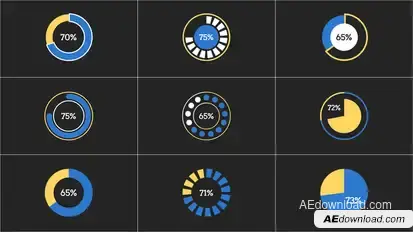 Simple Pie Infographic Infographics template preview