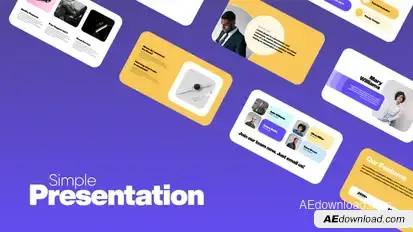 Simple Presentation Video Displays template preview