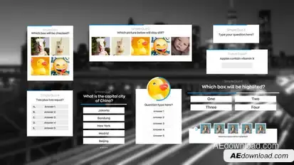 Simple Quiz Elements template preview
