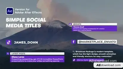 Simple Social Media Titles Titles template preview